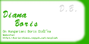 diana boris business card